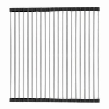 Whitehaus Noah Plus Stainless Steel Removable Roll Mat, Brushed Stainless Steel WHNPLRM-BSS